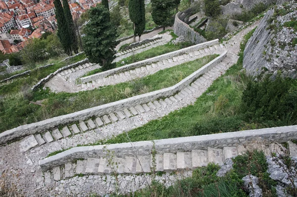 Mura della fortezza di Kotor — Foto Stock