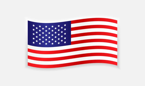 Bandiera Sventolante Realistica Degli Stati Uniti Stile Pneumatico Alla Moda Illustrazioni Stock Royalty Free