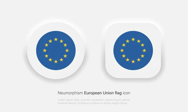 European Union Flag Vector Icon Button Official Colors Proportion Correctly — Stock vektor