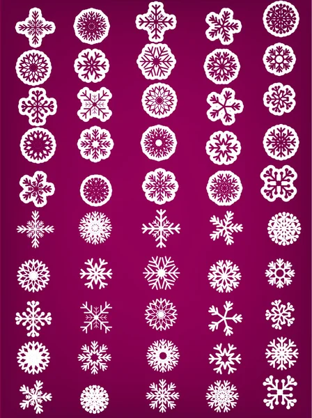 Snowflake set vector illustration — Stock Vector