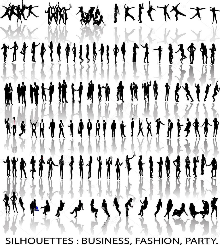 Big set of vector silhouettes