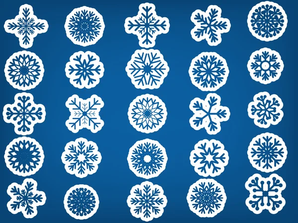 Snowflake set vector illustration — Stock Vector