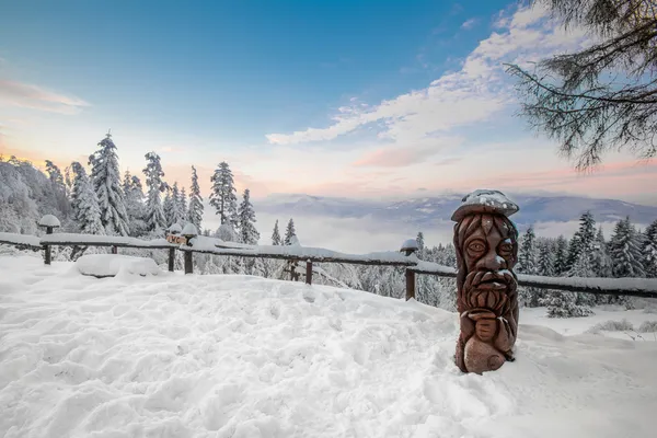 Beautiful winter sunrise photo taken in mountains — Stock Photo, Image