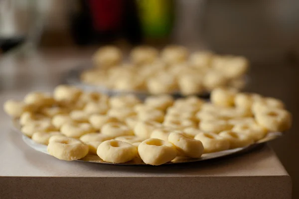 家庭の作られたシレジア麺セット — ストック写真