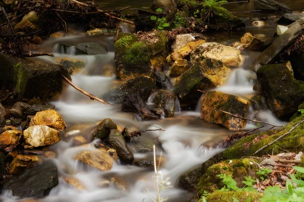 Mooie cascade in sudety bergen — Stockfoto