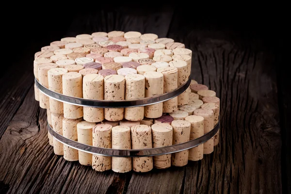 Diy homemade cork protector from hot pots — Stock Photo, Image