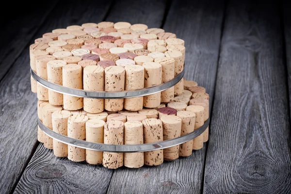Diy homemade cork protector from hot pots — Stock Photo, Image