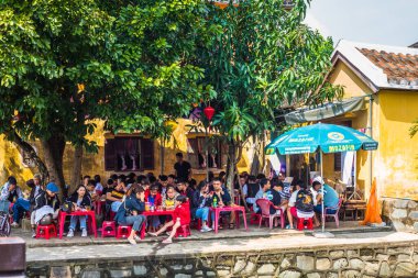 Hoi An, Vietnam - February 2020 :Beautiful landmark of Vietnam world heritage city Hoian