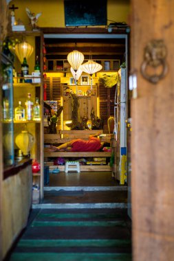 Hoi An, Vietnam - February 2020 :Beautiful landmark of Vietnam world heritage city Hoian