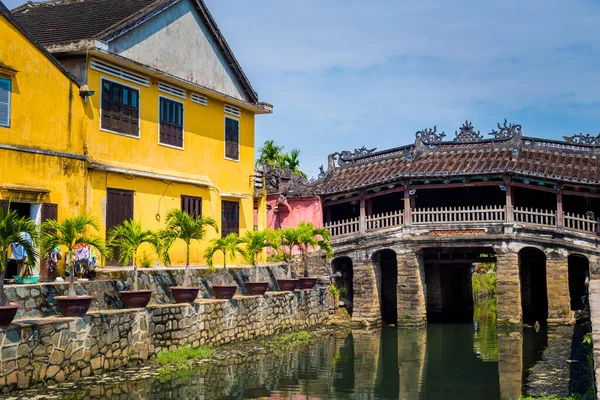 stock image Beautiful oriental architecture of Vietnam taken in Hoi An old quarter