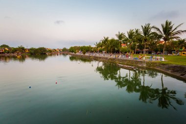 Hoi An, Vietnam - Şubat 2020: Vietnam 'ın dünya mirasının güzel simgesi Hoian