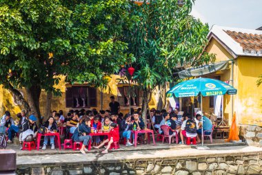 Hoi An, Vietnam - February 2020 :Beautiful landmark of Vietnam world heritage city Hoian