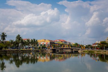 Hoi An, Vietnam - Şubat 2020: Vietnam 'ın dünya mirasının güzel simgesi Hoian