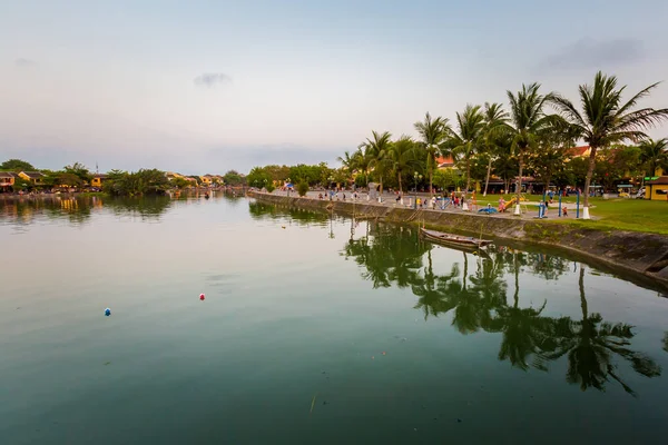 Hoi An, Vietnam - Şubat 2020: Vietnam 'ın dünya mirasının güzel simgesi Hoian