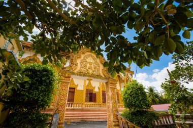 Chau Doc, Vietnam - January 2020 : Architecture of beautiful templeAn Giang, Mekong Delta