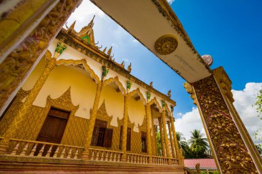 Chau Doc, Vietnam - January 2020 : Architecture of beautiful templeAn Giang, Mekong Delta