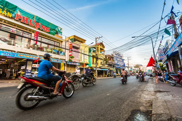 Chau Doc Vietnam Enero 2020 Hermoso Hito Pequeña Ciudad Vietnam —  Fotos de Stock