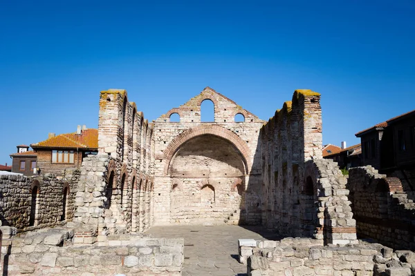 Verano Hermosa Ciudad Antigua Nesebar Bulgaria Antiguo Obispado Iglesia Santa —  Fotos de Stock