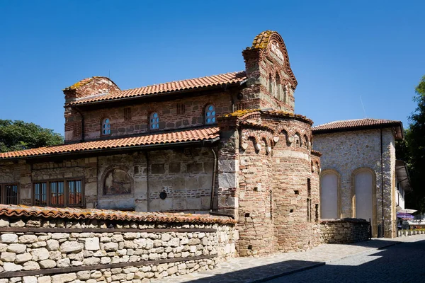 Sommer Der Schönen Antiken Stadt Nessebar Bulgarien Die Kirche Von — Stockfoto