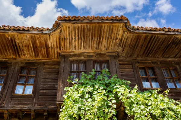 Eski Otantik Bulgar Zheravna Köyünün Tarihi Bir Fotoğrafı Bulgaristan Mavi — Stok fotoğraf