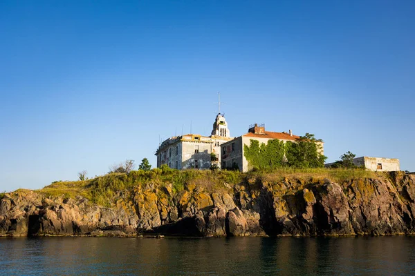 Summer Beautiful Sozopol Town Bulgaria Landscape Blue Sky Taken Boat — Foto Stock