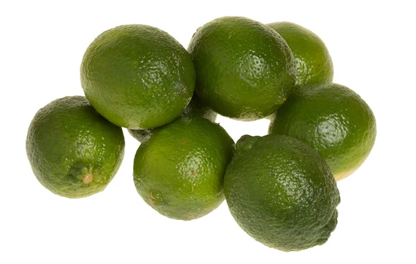 Fresh limes isolated on white — Stock Photo, Image