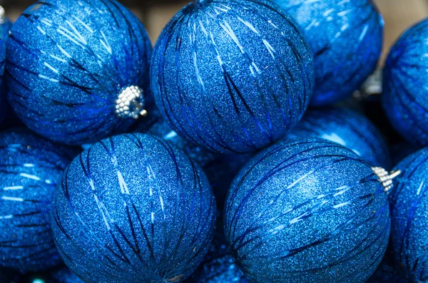 Blauwe glazen ornamenten voor decoratie — Stockfoto