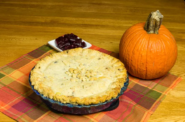 Turkey pot pie with pumpkin — Stock Photo, Image