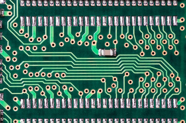 Detalle de una placa de circuito impreso — Foto de Stock