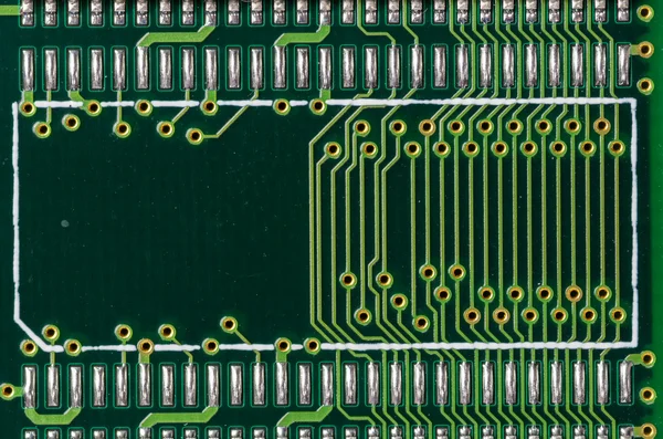 Dettaglio di un circuito stampato — Foto Stock