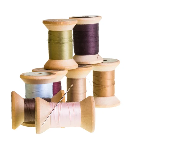 Spools of thread isolated on white — Stock Photo, Image