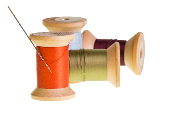 Spools of thread isolated on white — Stock Photo, Image