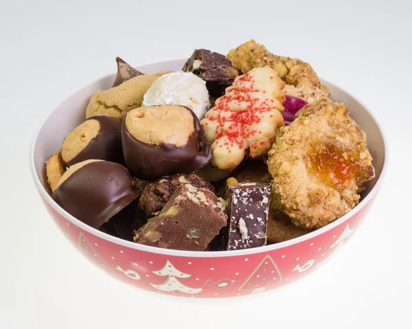 Festive holiday cookie tray — Stock Photo, Image