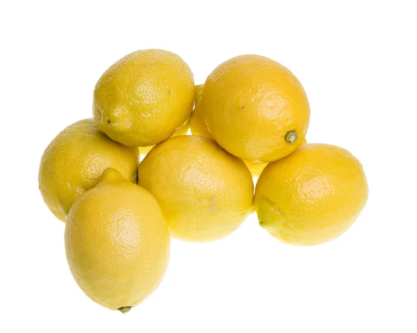 Fresh lemons isolated on white — Stock Photo, Image