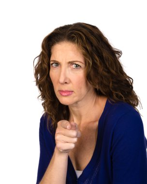 izole, kızgın, orta yaşlı kadın