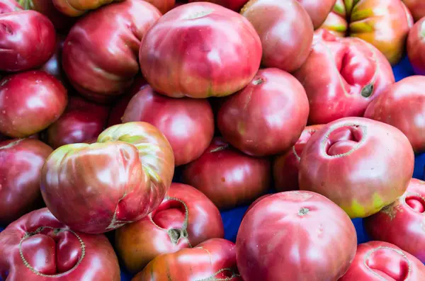 市場で紫のトマト — ストック写真