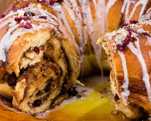 Haselnuss-Preiselbeerkaffee-Dessert — Stockfoto