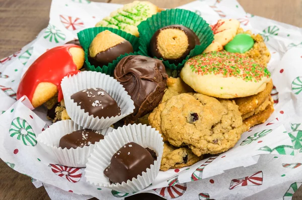 Platta av fancy cookies för semester — Stockfoto