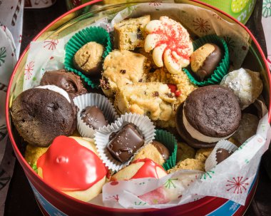 tatil için süslü çerez kutusu