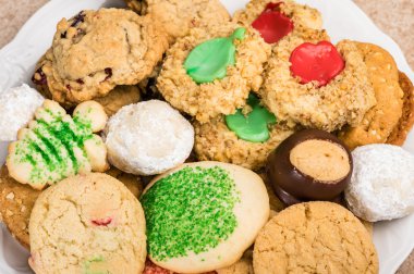 tabak karışık pişmiş çerezleri veya bisküvi