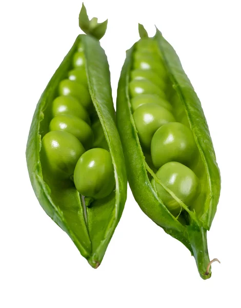 Peas in a green pod isolated — Stock Photo, Image