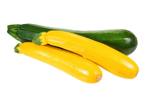 Zucchini och gul squash isolerade — Stockfoto