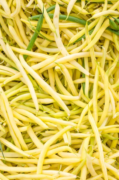 Yellow beans on display at the market — Stock Photo, Image