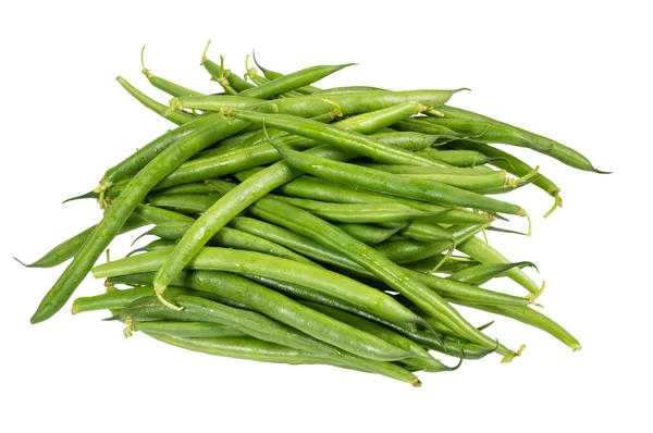 Fresh picked green beans isolated — Stock Photo, Image