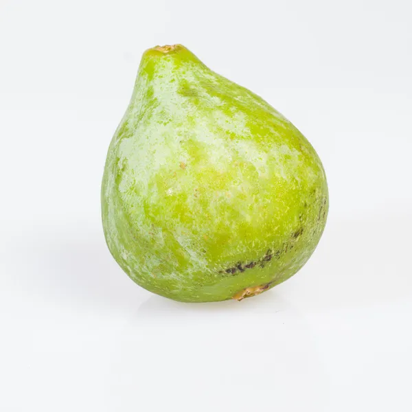 Fresh green figs picked ripe on white — Stock Photo, Image