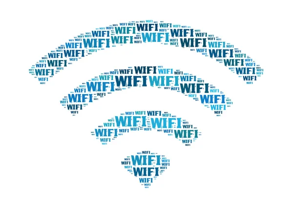 Wifi-텍스트 그래픽 및 배열 개념 — 스톡 사진