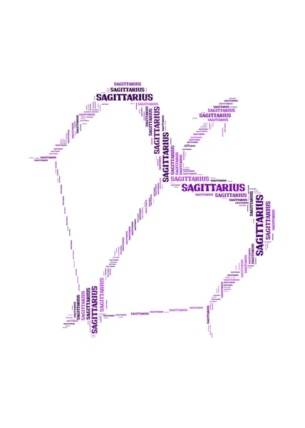 テキスト雲: 射手座のシンボル — ストック写真