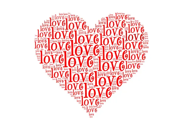 Love text in love symbol-text graphics and arrangement concept Stock Picture