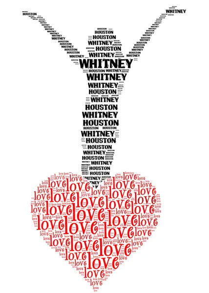 Descanse en paz y amor Whitney Houston — Foto de Stock