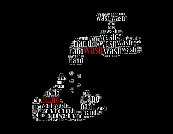 El yıkama metin kolaj el ve su musluk şeklinde oluşur.